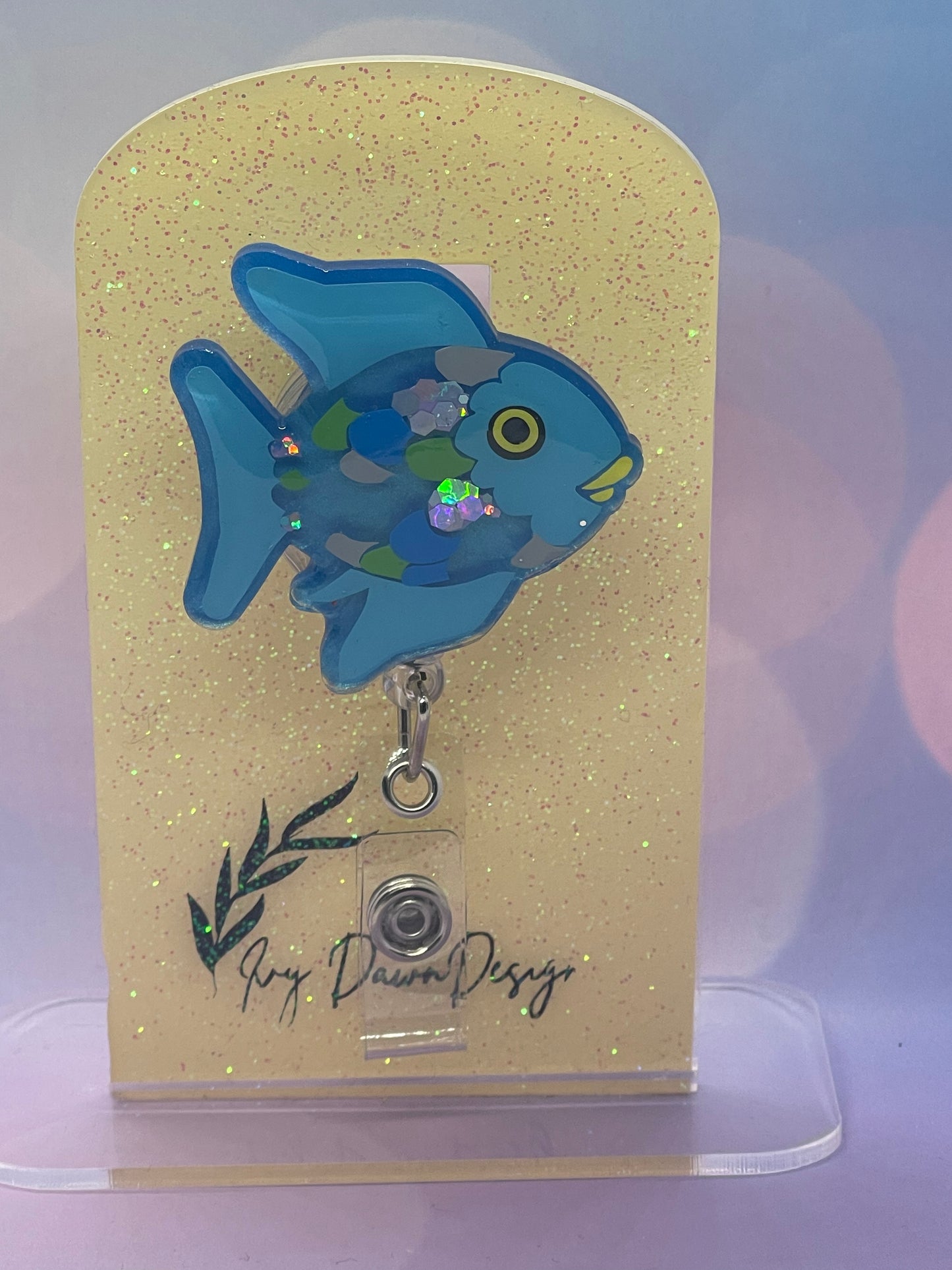 Rainbow Fish Badge Reel