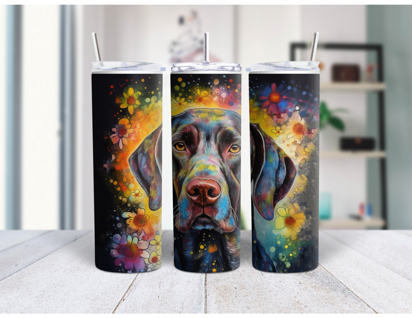 Great Dane Alcohol Ink Tumbler