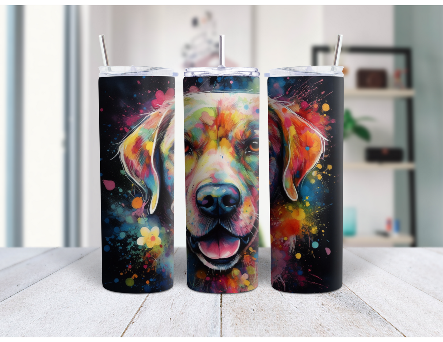 Labrador Alcohol Ink Tumbler