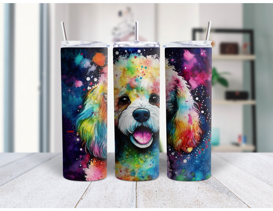 Poodle Alcohol Ink Tumbler