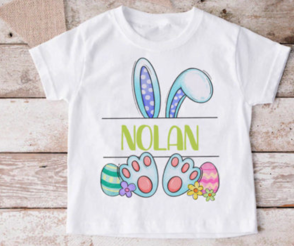 Kid's Personalized Easter Bunny Shirt