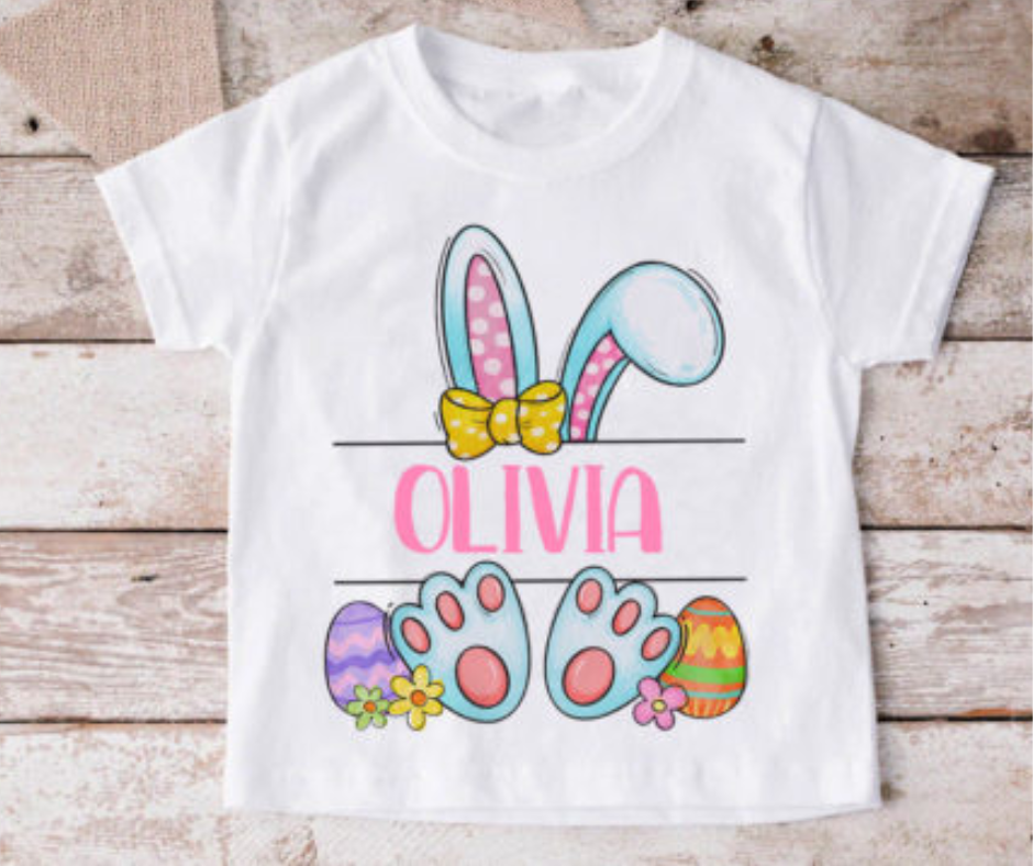 Kid's Personalized Easter Bunny Shirt