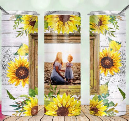 20 oz. Personalized Sunflower Tumbler